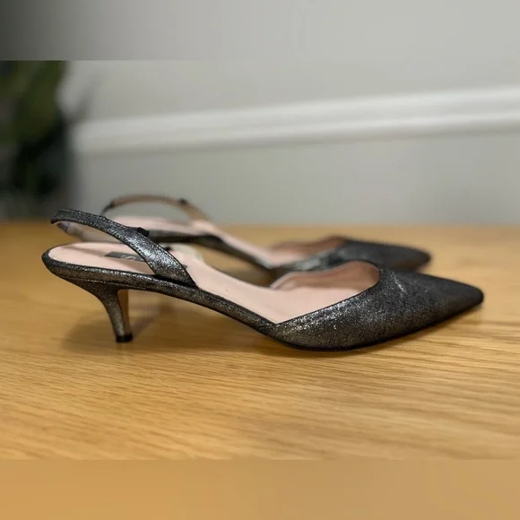 SJP by Sarah Jessica Parker Glitter Slingback Heels - Size 40 (US 9.5) - Picture 9 of 13